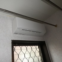 施工事例：ノーリツガス式浴室換気乾燥暖房機、洗面所暖房